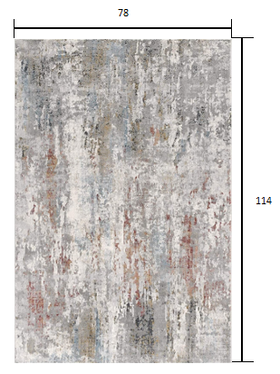 2' X 10' Gray Abstract Pattern Runner Rug