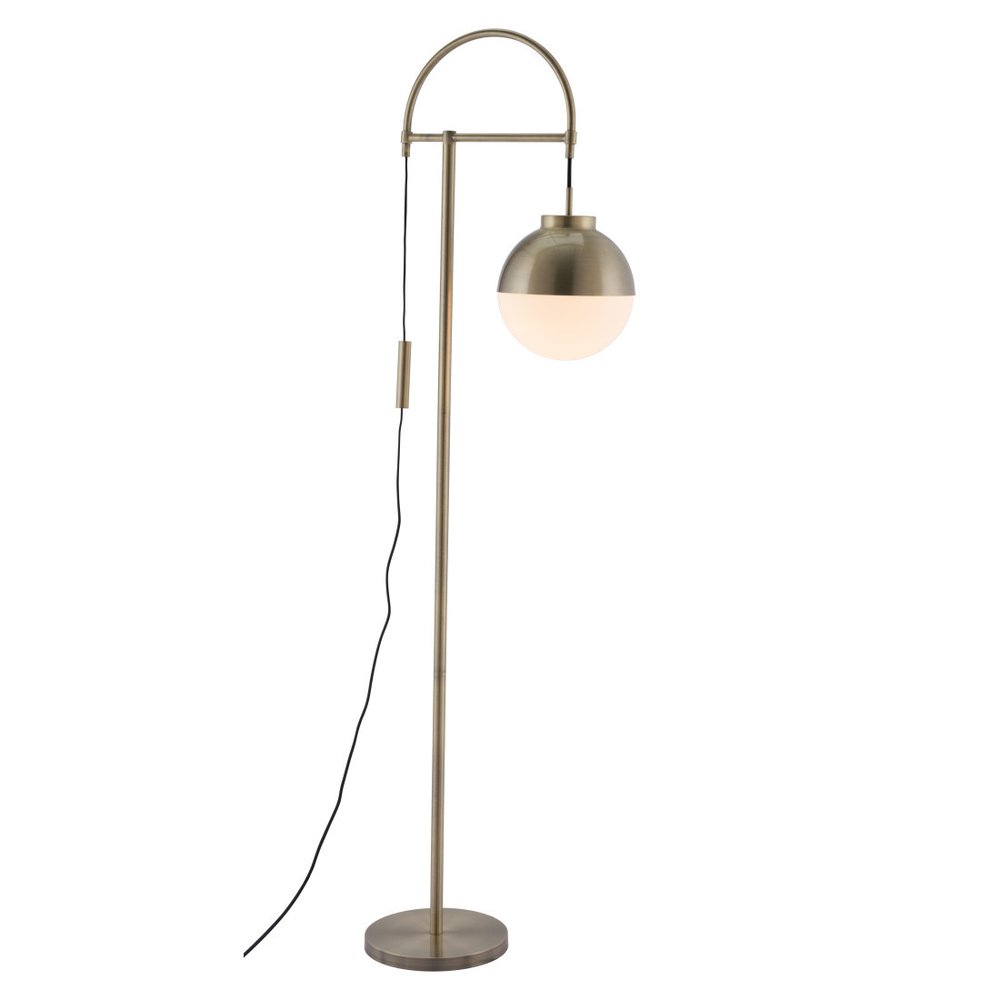 69" Bronze Steel Floor Lamp With Bronze Steel Globe Shade — view 7