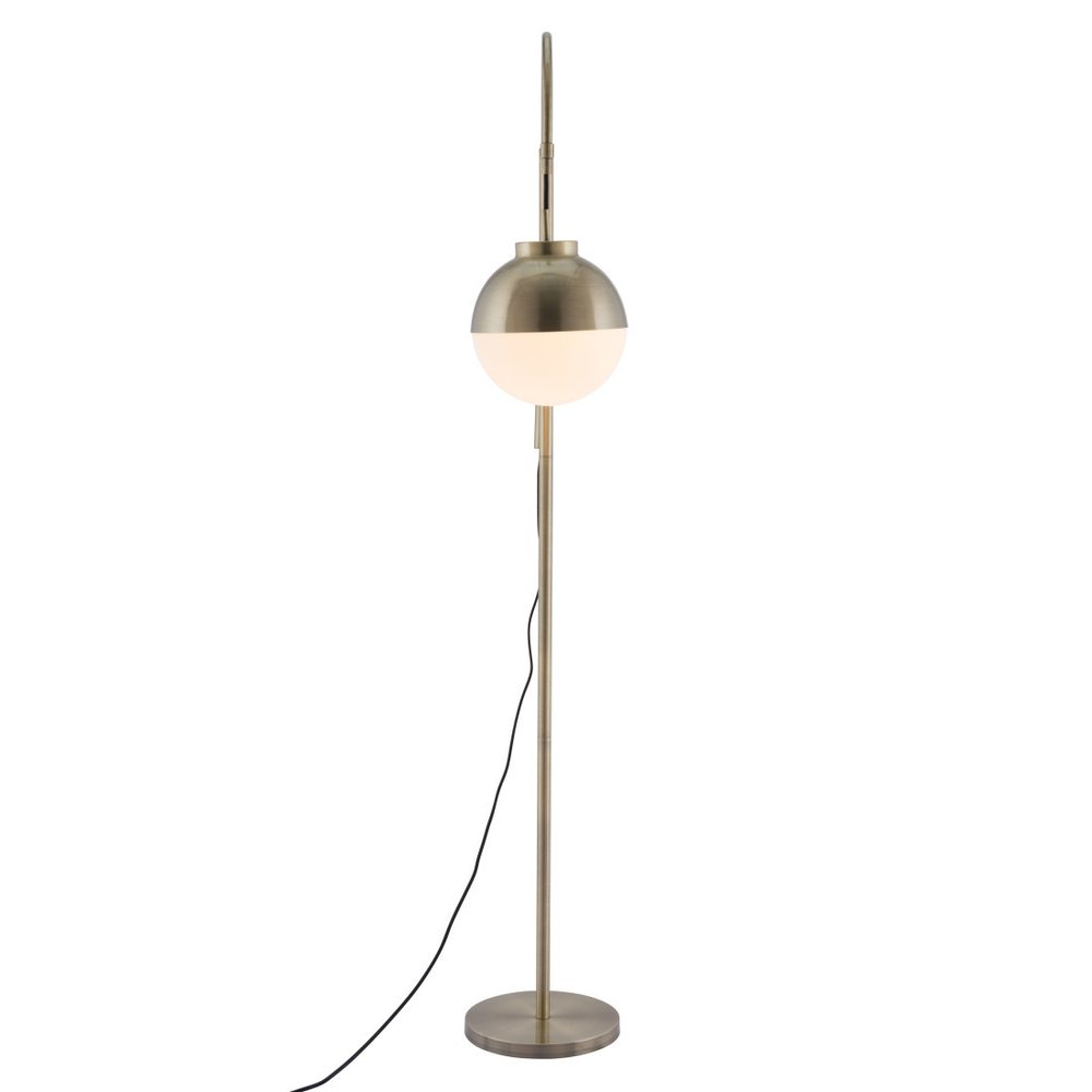 69" Bronze Steel Floor Lamp With Bronze Steel Globe Shade — view 5