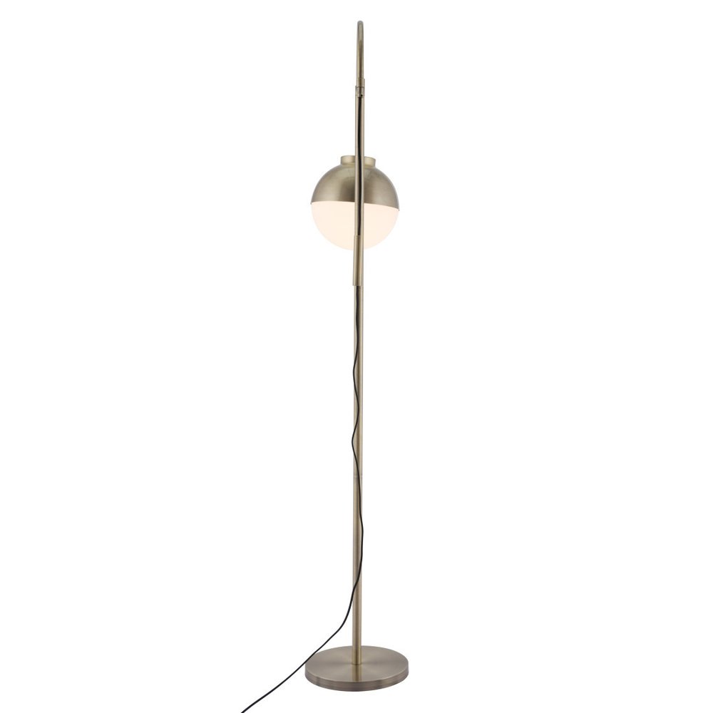 69" Bronze Steel Floor Lamp With Bronze Steel Globe Shade HomeRoots
