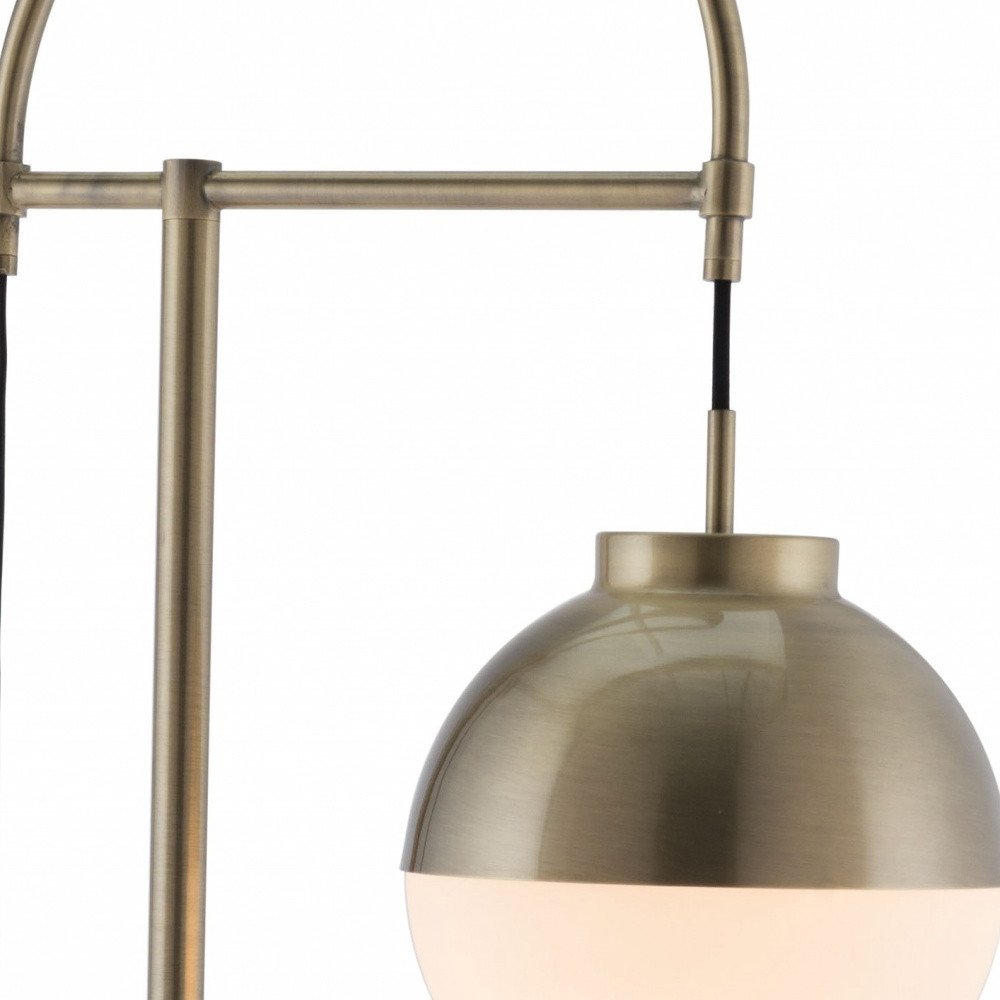 69" Bronze Steel Floor Lamp With Bronze Steel Globe Shade — view 1
