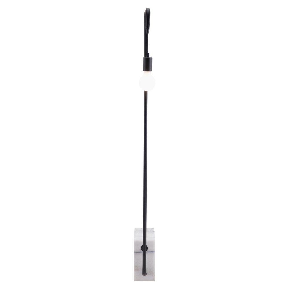 59" Black And White Steel LED Floor Lamp HomeRoots