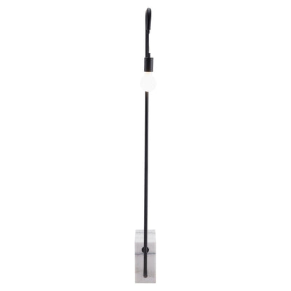 59" Black And White Steel LED Floor Lamp HomeRoots
