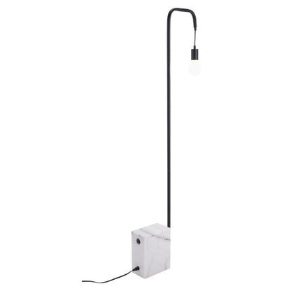 59" Black And White Steel LED Floor Lamp HomeRoots