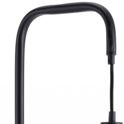 59" Black And White Steel LED Floor Lamp HomeRoots