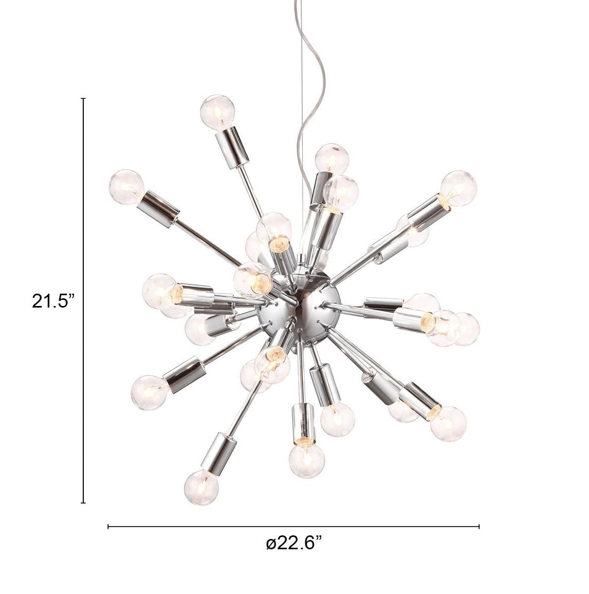 Chrome Orbit Ceiling Lamp