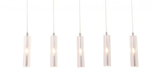 Stark Five Bulb Clear Ceiling Lamp