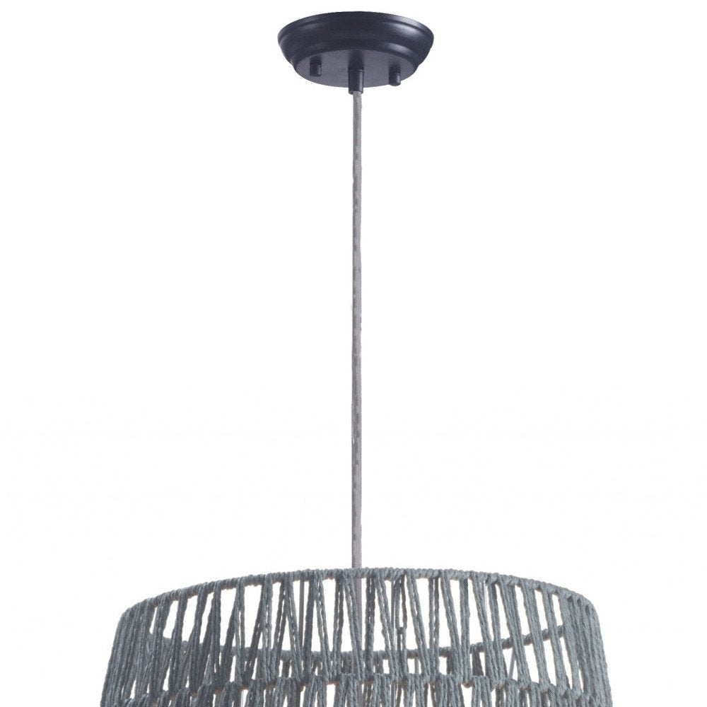 Gray Woven Sky Zig Zag Ceiling Lamp HomeRoots