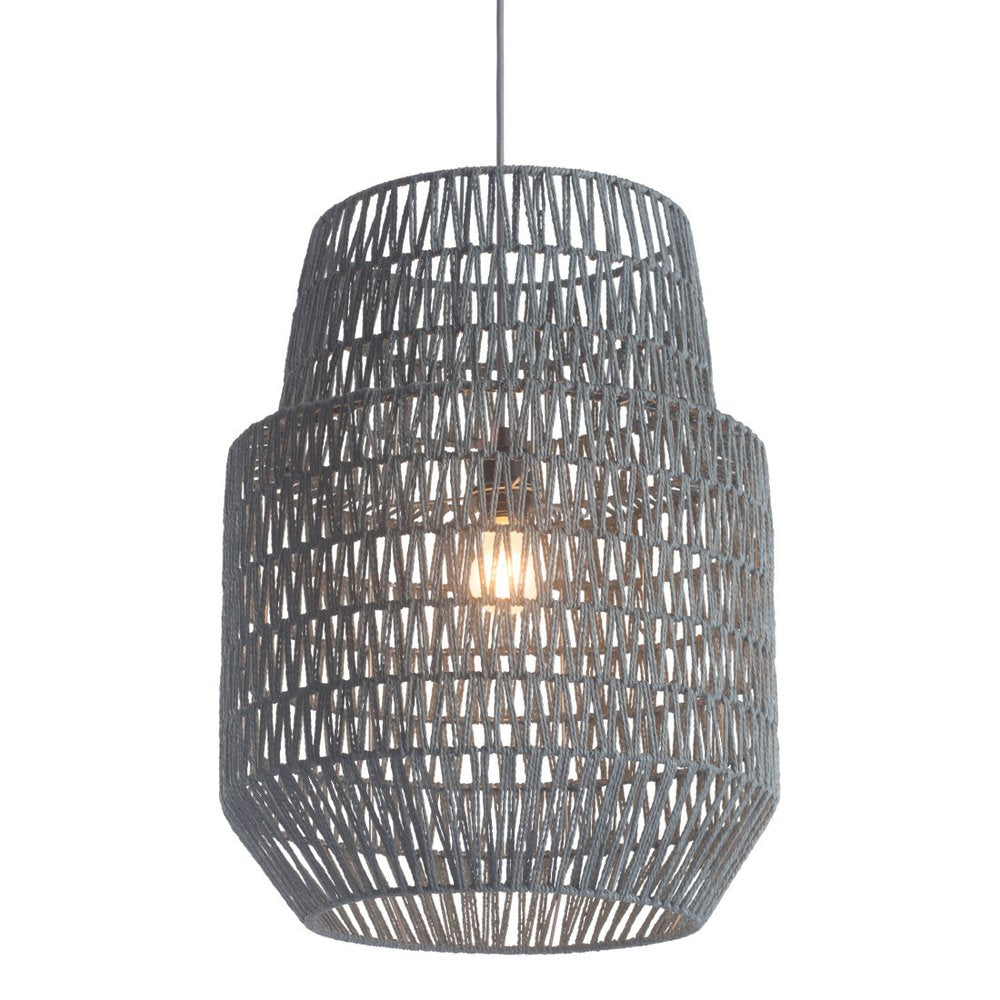Gray Woven Sky Zig Zag Ceiling Lamp HomeRoots