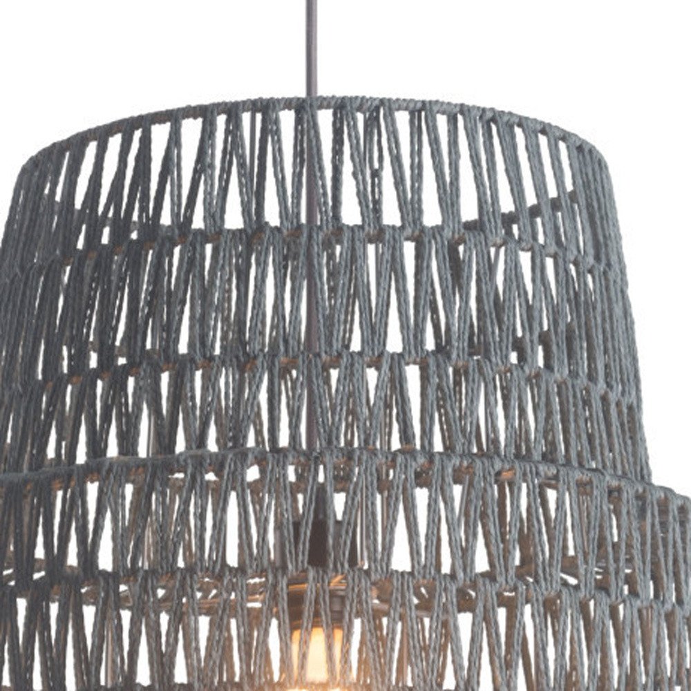 Gray Woven Sky Zig Zag Ceiling Lamp HomeRoots