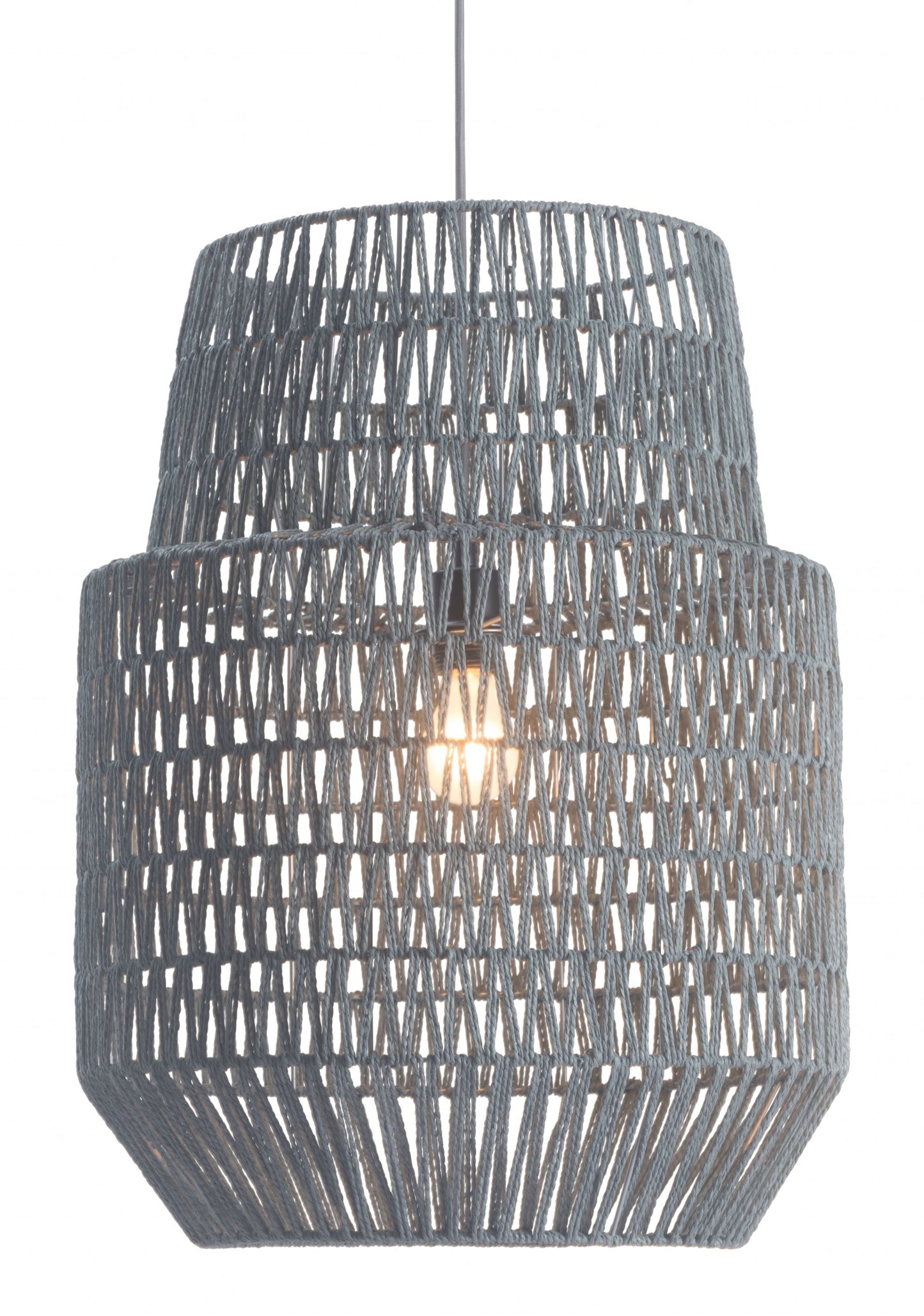 Gray Night Sky Zig Zag Ceiling Lamp