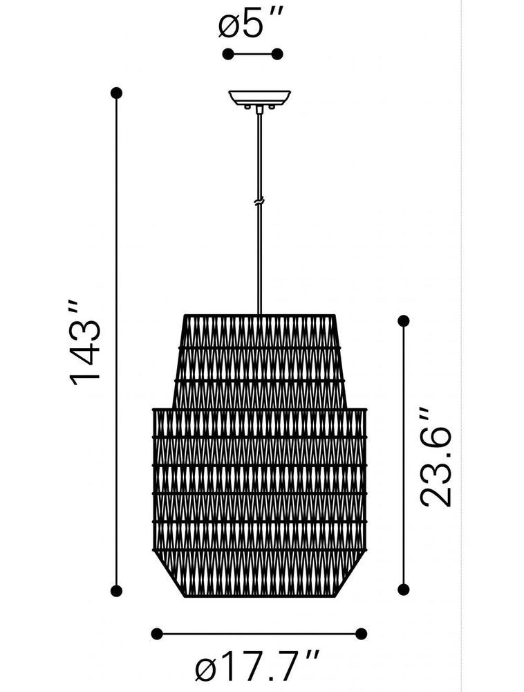 Gray Woven Sky Zig Zag Ceiling Lamp HomeRoots