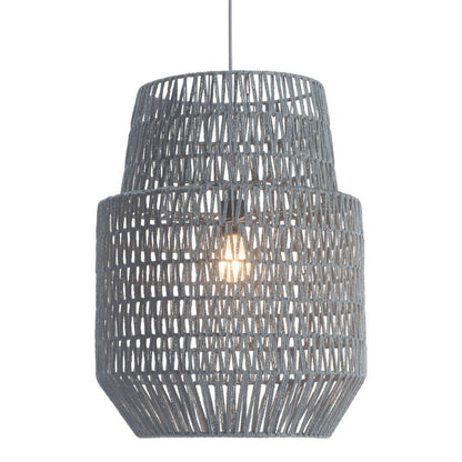 Gray Woven Sky Zig Zag Ceiling Lamp HomeRoots