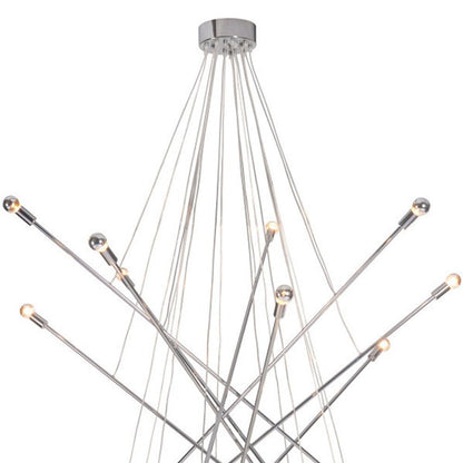 Silver Multi Light Metal Dimmable Chandelier HomeRoots