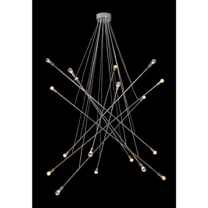 Silver Multi Light Metal Dimmable Chandelier HomeRoots