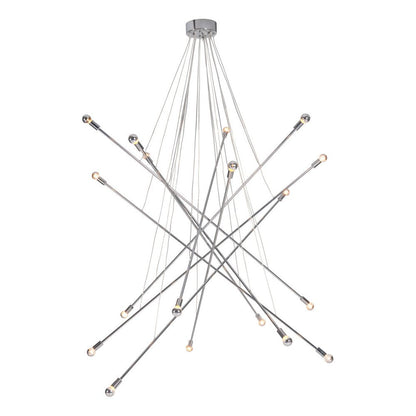 Silver Multi Light Metal Dimmable Chandelier HomeRoots