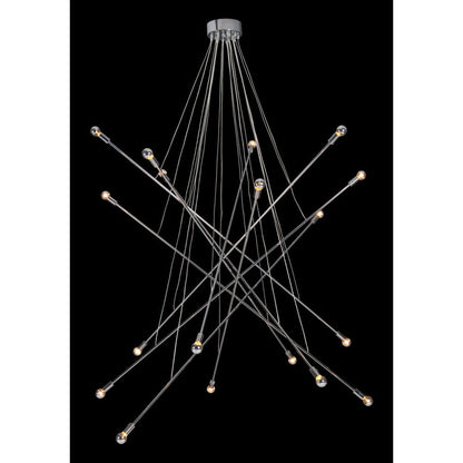 Silver Multi Light Metal Dimmable Chandelier HomeRoots