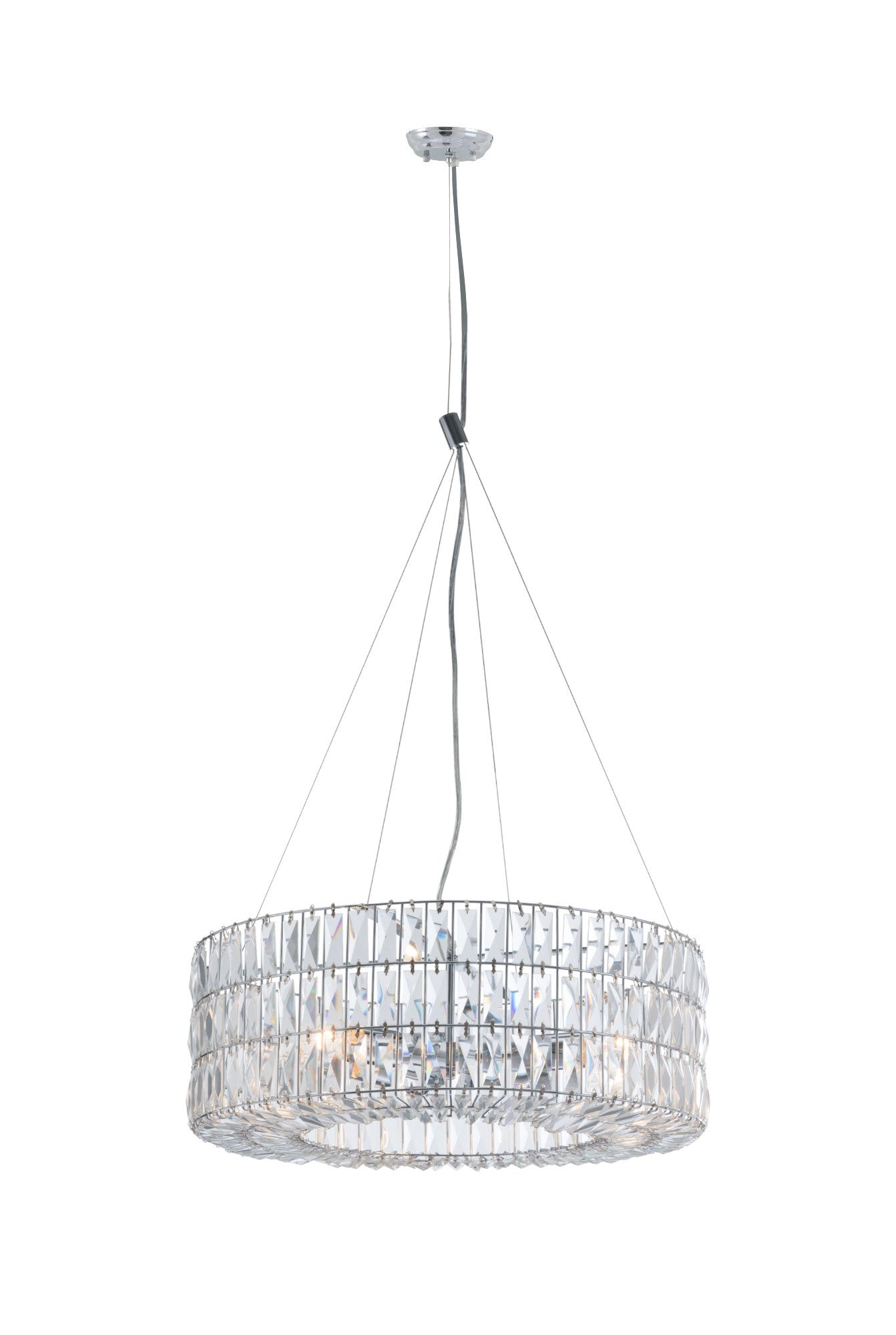 Mod Chrome and Crystal Bling Chandelier