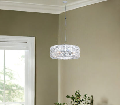 Mod Chrome and Crystal Bling Chandelier