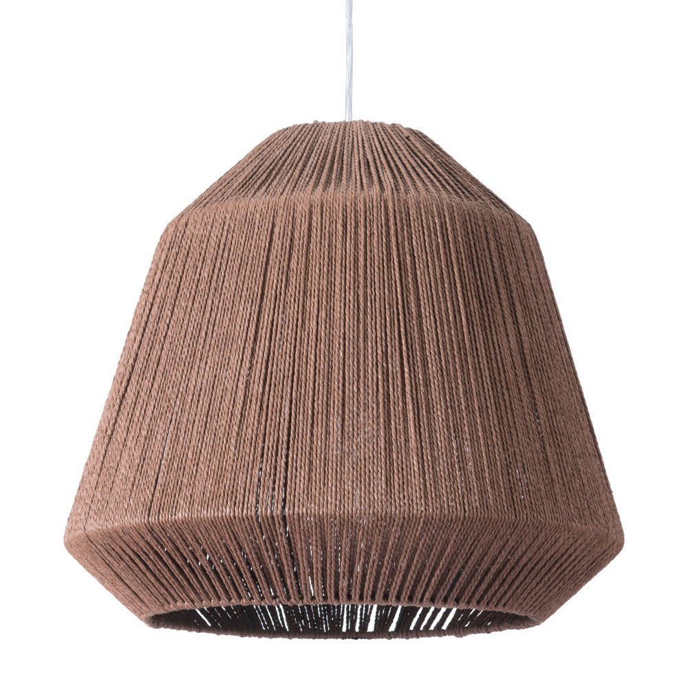 Brown Woven Paper String Hanging Pendent Lamp — view 7