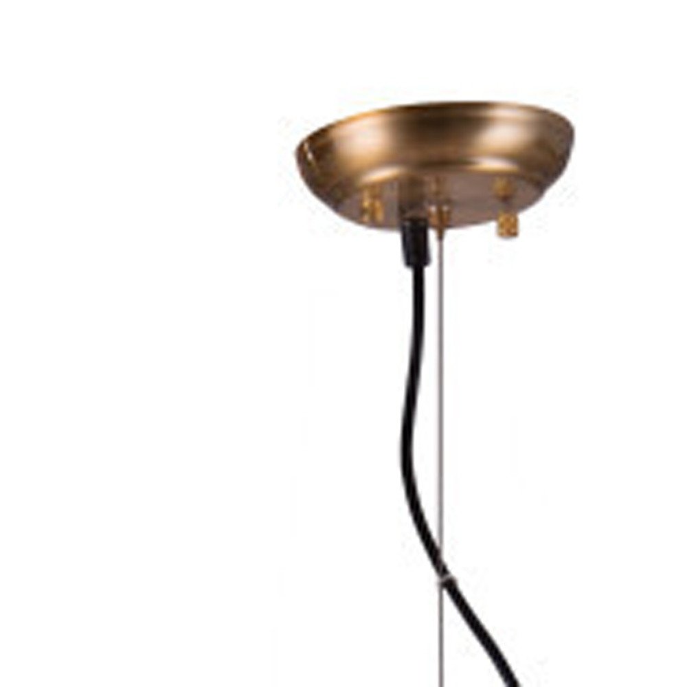 Gold Shaded Four Light Metal Dimmable Ceiling Light With Clear Shades — view 2