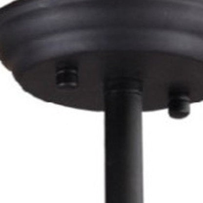 Black Kitchen Island Six Light Metal Ceiling Light HomeRoots