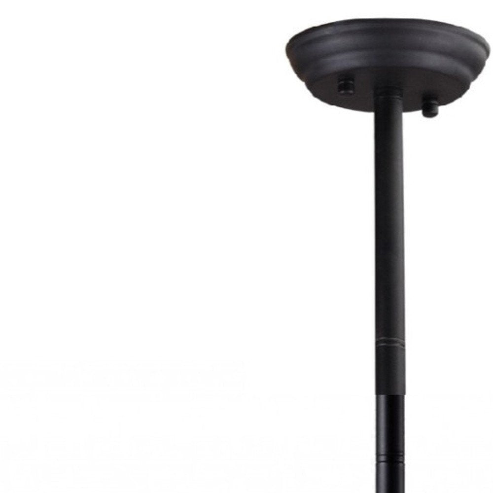Black Kitchen Island Six Light Metal Ceiling Light HomeRoots