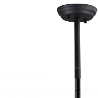 Black Kitchen Island Six Light Metal Ceiling Light HomeRoots