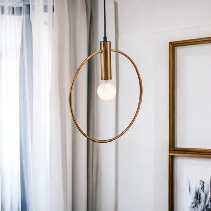 Gold Ring Metal Dimmable Chandelier HomeRoots