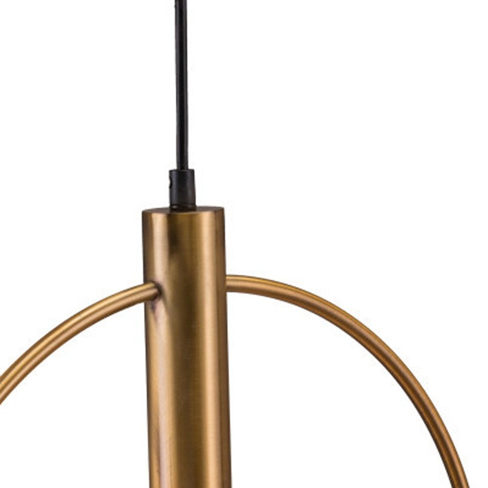 Gold Ring Metal Dimmable Chandelier HomeRoots
