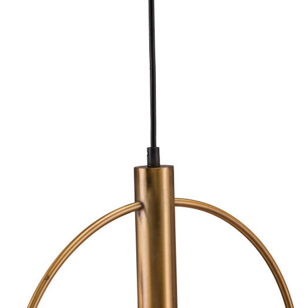 Gold Ring Metal Dimmable Chandelier HomeRoots