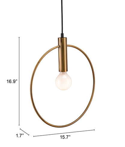 Gold Ring Metal Dimmable Chandelier HomeRoots