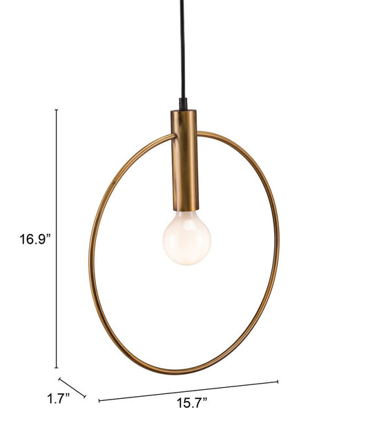 Gold Ring Metal Dimmable Chandelier HomeRoots