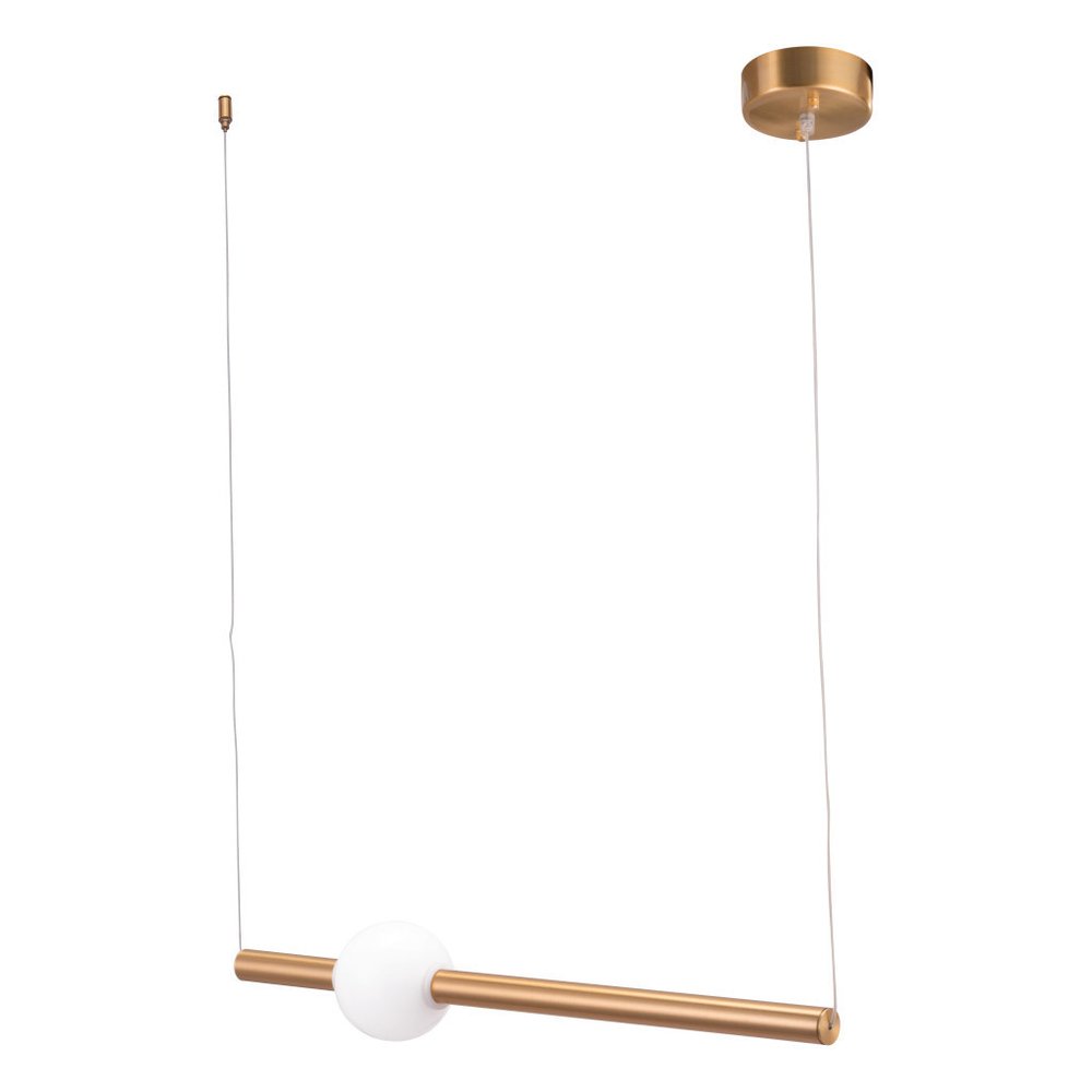 Gold And White Kitchen Island Metal LED Chandelier