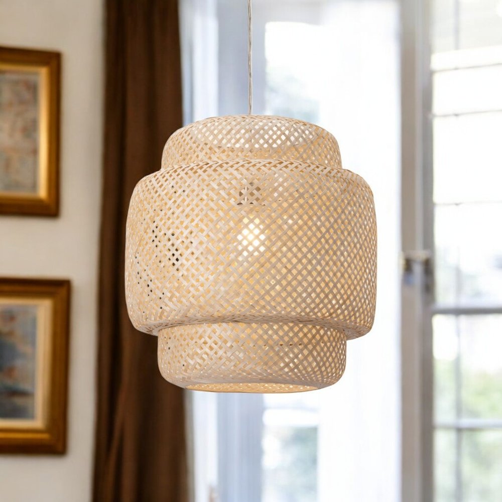 Natural Boho Weave Ceiling Lamp — view 4