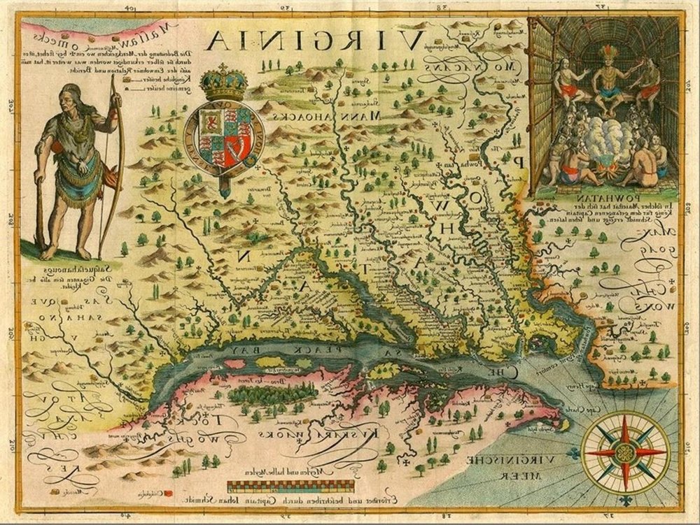 24" X 32" Map Of Virginia C1627 Vintage  Poster Wall Art — view 4