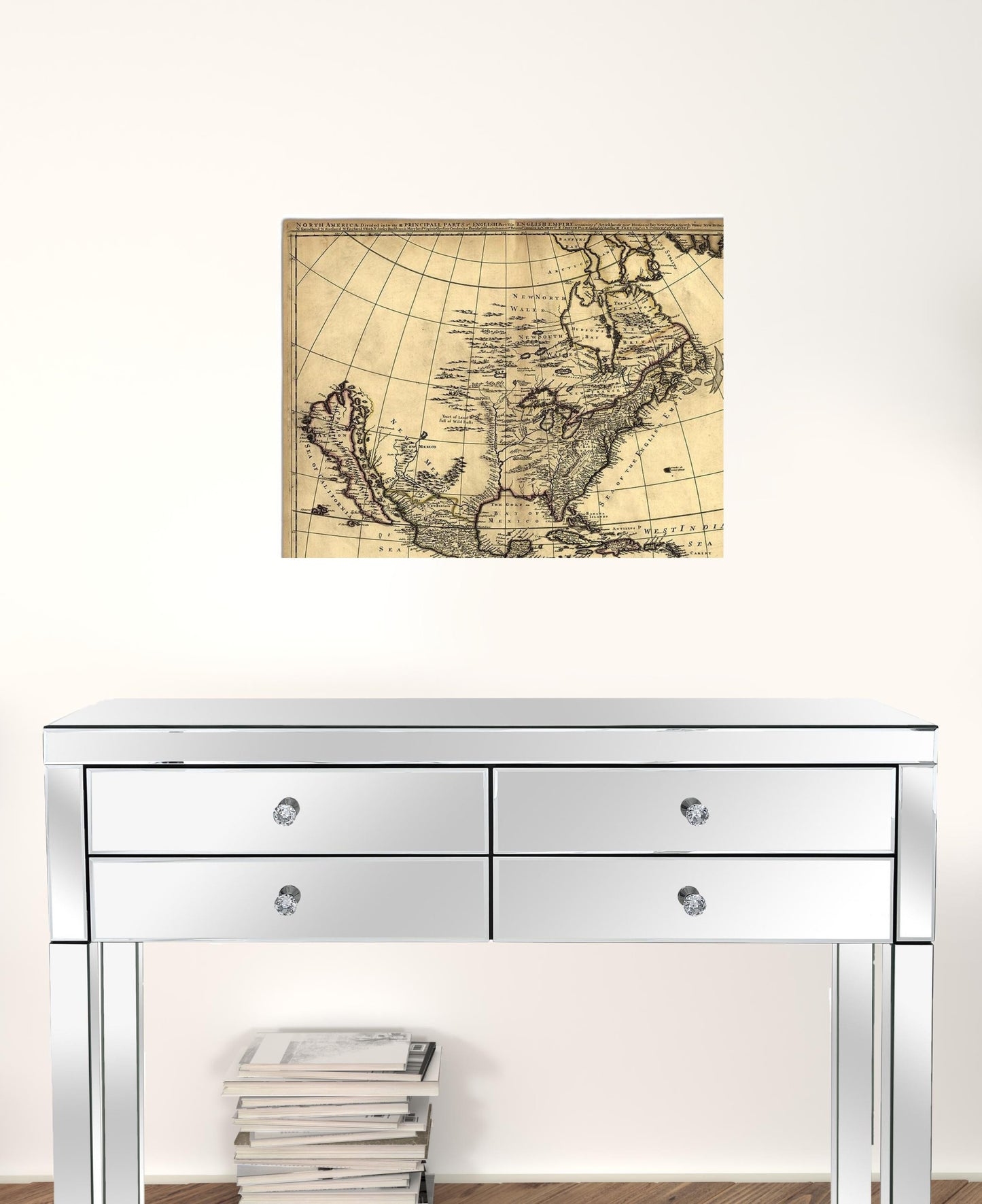24" X 28" Map Of North America C1685 Vintage  Poster Wall Art
