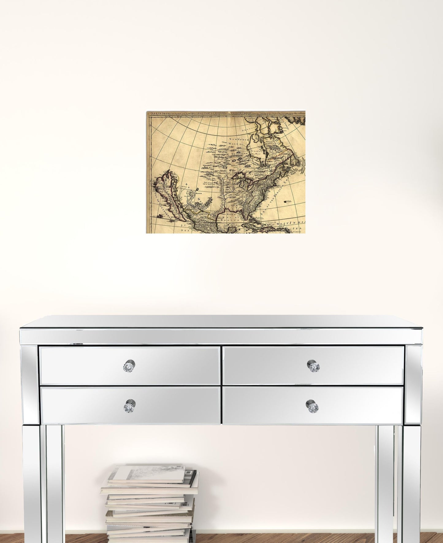 24" X 28" Map Of North America C1685 Vintage  Poster Wall Art