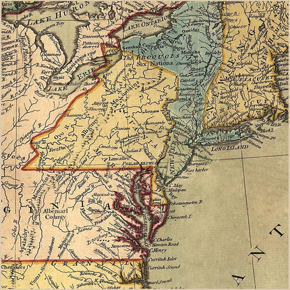 Vintage 1771 Map Of North America Unframed Print Wall Art HomeRoots