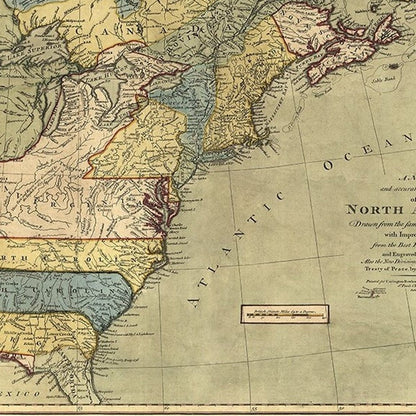 Vintage 1771 Map Of North America Unframed Print Wall Art HomeRoots