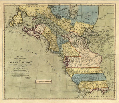 Vintage 1771 Map Of North America Unframed Print Wall Art HomeRoots