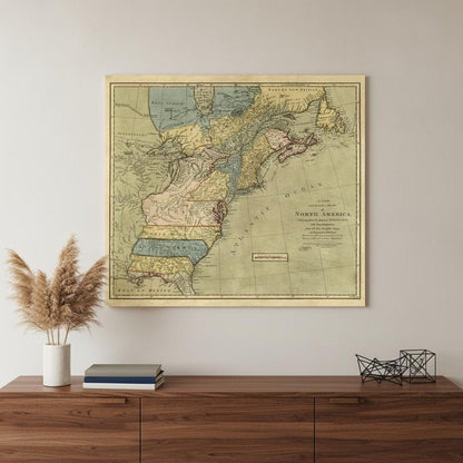 Vintage 1771 Map Of North America Unframed Print Wall Art HomeRoots