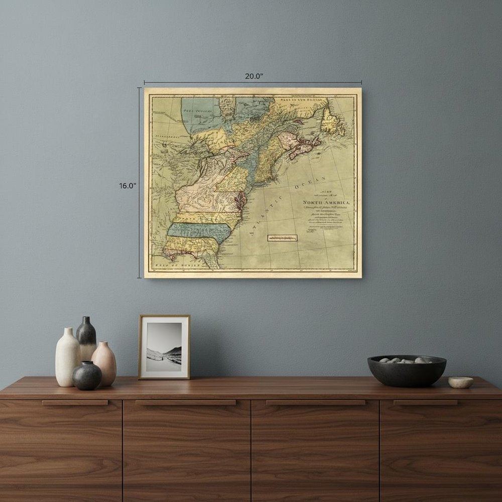 Vintage 1771 Map Of North America Unframed Print Wall Art HomeRoots