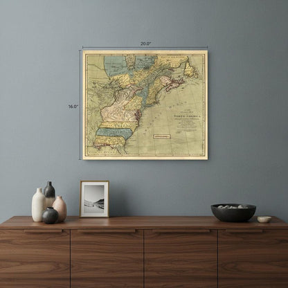 Vintage 1771 Map Of North America Unframed Print Wall Art HomeRoots