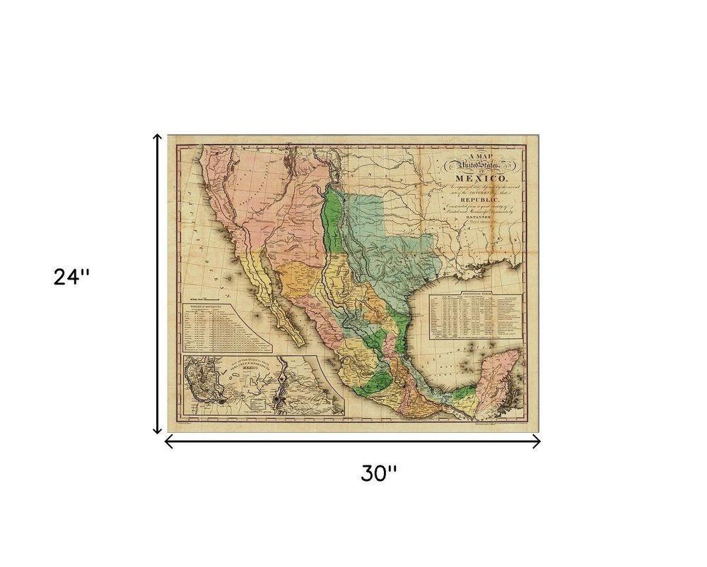 Vintage 1862 Civil War Map Unframed Print Wall Art