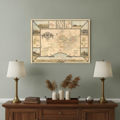 24" X 32" Map Of Tombstone Mining District Vintage Travel Poster Wall Art HomeRoots