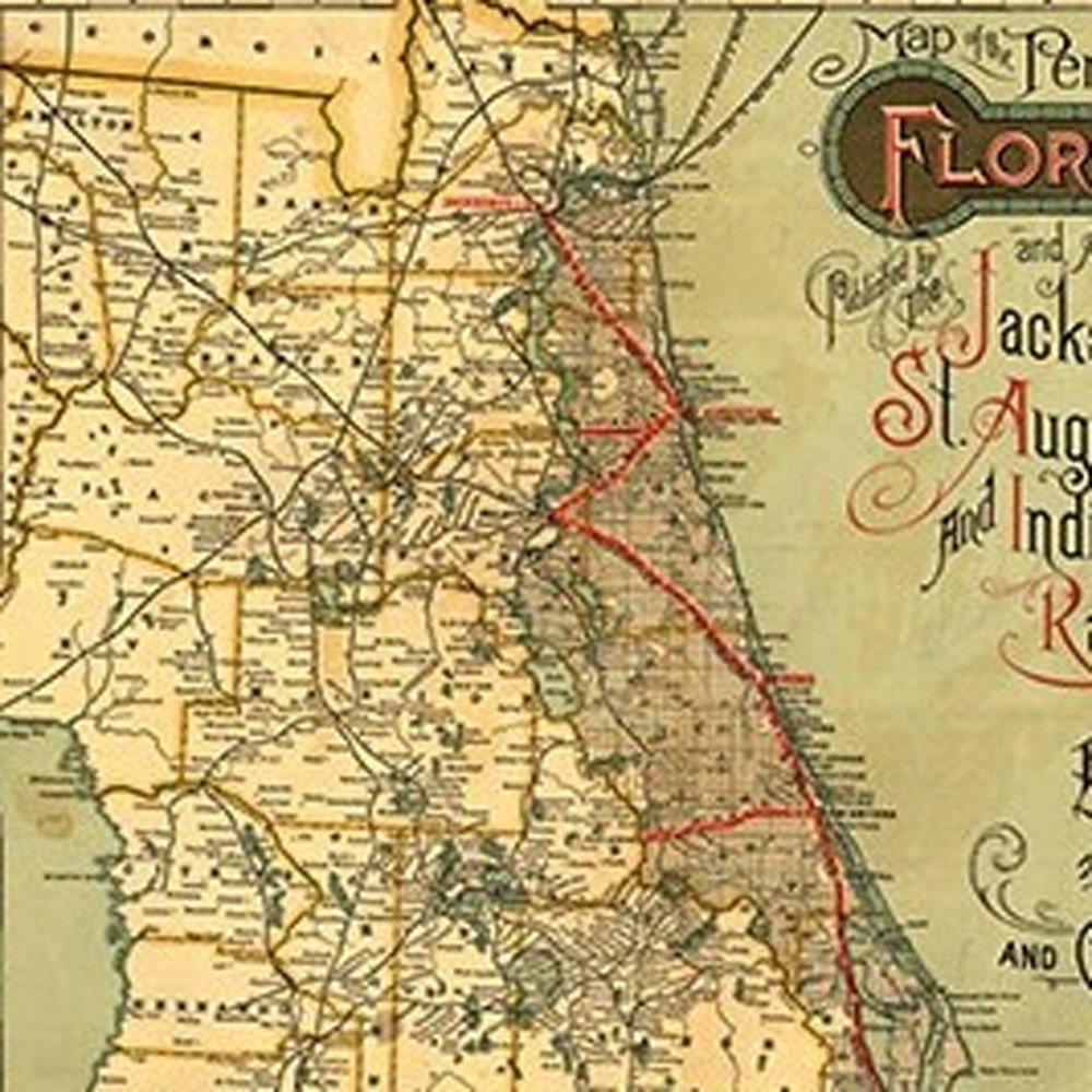 24" X 60" Map Of Jacksonville Florida Vintage Poster Wall Art — view 9