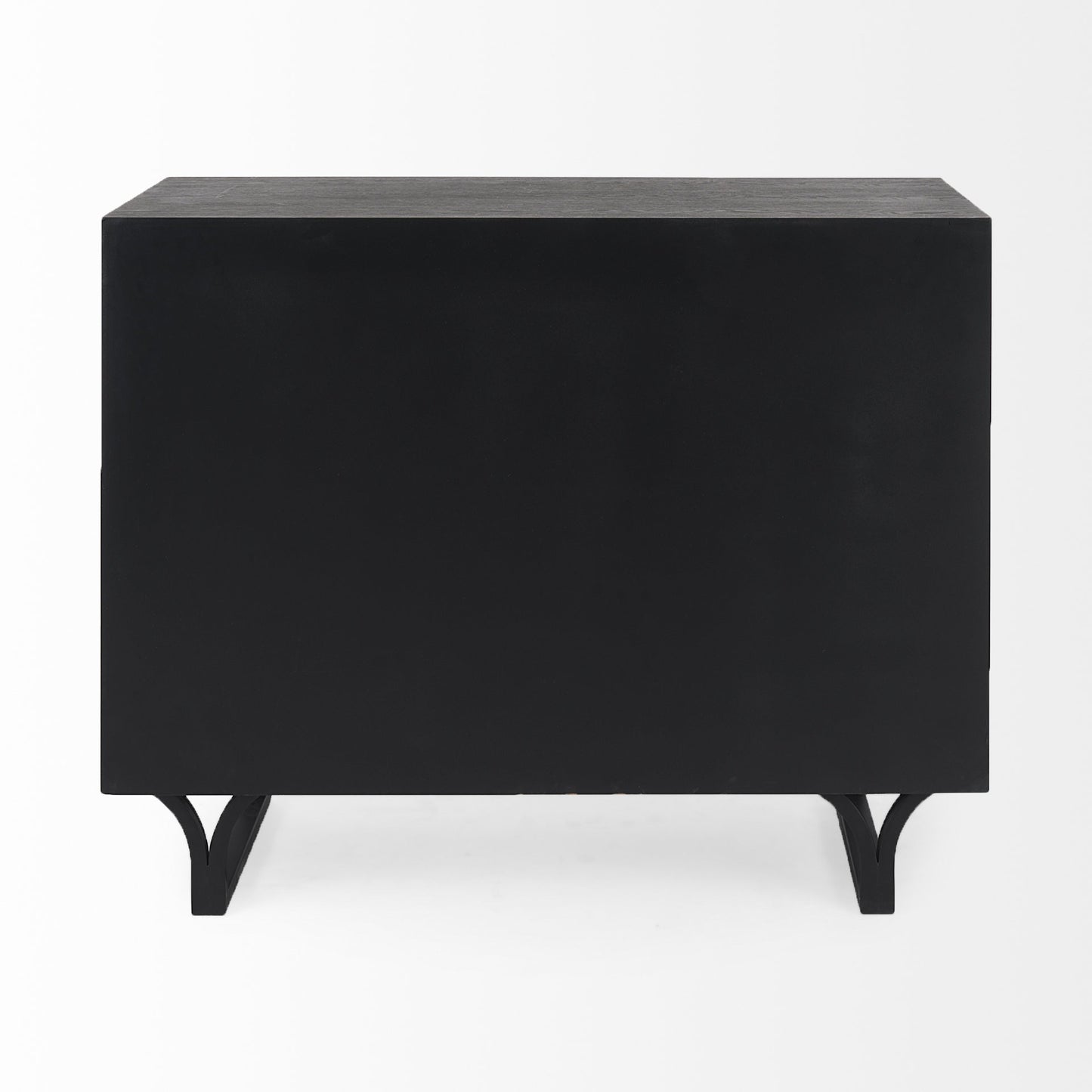 Contemporary Dark Oval Accent Cabinet