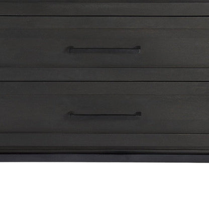 36" Black And White Solid Wood Three Drawer Dresser HomeRoots