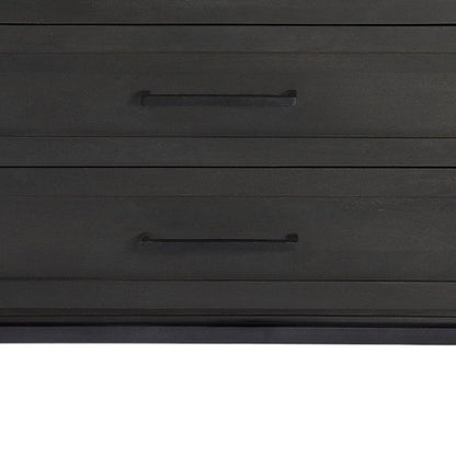 36" Black And White Solid Wood Three Drawer Dresser HomeRoots